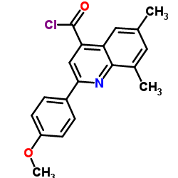 2-(4-Methoxyphenyl)-6,8-dimethyl-4-quinolinecarbonyl chloride structure