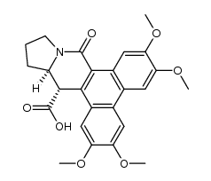 (13aR,14S)-2,3,6,7-tetramethoxy-9-oxo-9,11,12,13,13a,14-hexahydrodibenzo[f,h]pyrrolo[1,2-b]isoquinoline-14-carboxylic acid Structure