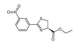 ethyl (R)-2-(3-nitrophenyl)-4,5-dihydrothiazole-4-carboxylate结构式