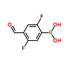 2,5-Difluoro-4-formylphenylphenylboronic acid结构式