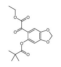 6-(2,2-Dimethyl-1-oxopropoxy)-alpha-oxo-1,3-benzodioxole-5-acetic acid ethyl ester结构式