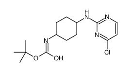 tert-butyl N-[4-[(4-chloropyrimidin-2-yl)amino]cyclohexyl]carbamate Structure