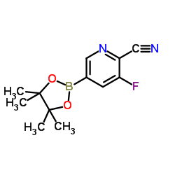 2-氰基-3-氟吡啶-5-硼酸频哪醇酯结构式