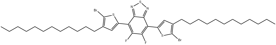 4,7-Bis(5-bromo-4-dodecylthiophen-2-yl)-5,6-difluorobenzo[c][1,2,5]thiadiazole structure