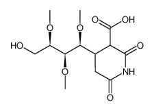 4-((1S,2R,3R)-4-Hydroxy-1,2,3-trimethoxy-butyl)-2,6-dioxo-piperidine-3-carboxylic acid结构式