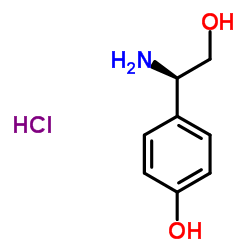 (R)-4-(1-amino-2-hydroxyethyl)phenol hydrochloride Structure