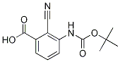 3-(tert-butoxycarbonylamino)-2-cyanobenzoic acid Structure