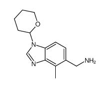 (4-甲基-1-(四氢2H-吡喃-2-基)-1H-苯并[d]咪唑-5-基)甲胺结构式