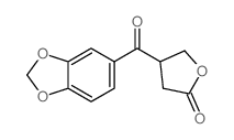 2(3H)-Furanone,4-(1,3-benzodioxol-5-ylcarbonyl)dihydro-结构式