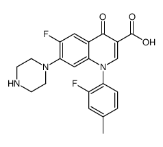 6-fluoro-1-(2-fluoro-4-methylphenyl)-4-oxo-7-piperazin-1-ylquinoline-3-carboxylic acid结构式