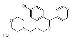 4-[3-[(4-chlorophenyl)-phenylmethoxy]propyl]morpholine,hydrochloride Structure