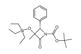 (3R,4S)-1-tert-butoxycarbonyl-3-[(triethylsilyl)oxy]-4-(phenyl)-3-methylazetidinone结构式