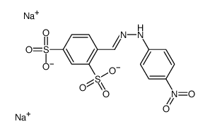 disodium,4-[[(4-nitrophenyl)hydrazinylidene]methyl]benzene-1,3-disulfonate结构式