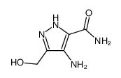 1H-Pyrazole-3-carboxamide,4-amino-5-(hydroxymethyl)- (9CI) structure