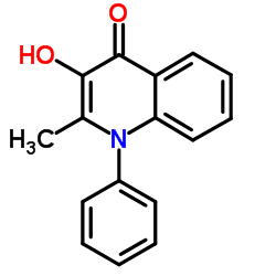 3-Hydroxy-2-Methyl-1-phenylquinolin-4(1H)-one结构式