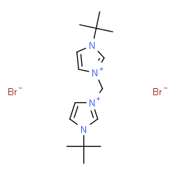 3,3'-Methylenebis(1-tert-butyl-3-imidazolium Bromide) structure