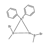 2,2-bis(bromomethylboryl)-1,1-diphenylhydrazine结构式