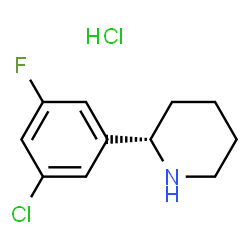 (S)-2-(3-氯-5-氟苯基)哌啶盐酸盐结构式