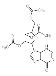 Hypoxanthine, 9-b-D-xylofuranosyl-,2',3',5'-triacetate (8CI)结构式