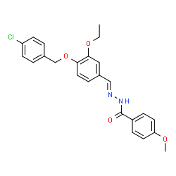 N'-{4-[(4-chlorobenzyl)oxy]-3-ethoxybenzylidene}-4-methoxybenzohydrazide结构式