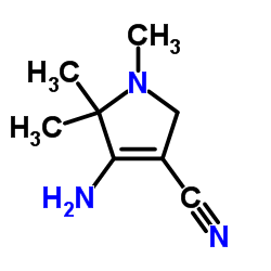 4-Amino-1,5,5-trimethyl-2,5-dihydro-1H-pyrrole-3-carbonitrile结构式