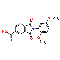 2-(2,5-Dimethoxyphenyl)-1,3-dioxo-5-isoindolinecarboxylic acid Structure