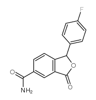 1-(4-氟苯基)-3-氧代-1,3-二氢异苯并呋喃-5-羧酰胺结构式