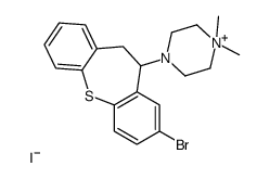 4-(3-bromo-5,6-dihydrobenzo[b][1]benzothiepin-5-yl)-1,1-dimethylpiperazin-1-ium,iodide Structure