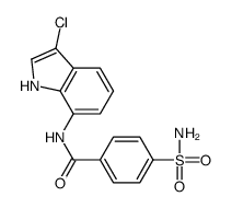 N-(3-chloro-1H-indol-7-yl)-4-sulfamoylbenzamide结构式