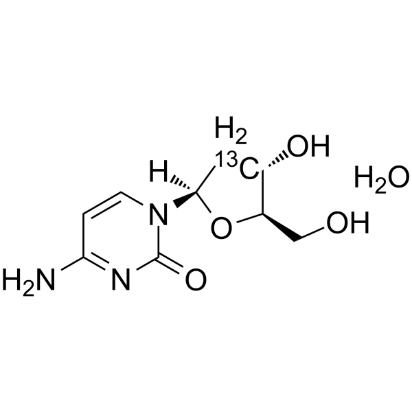 2'-Deoxycytidine-13C-2 monohydrate Structure