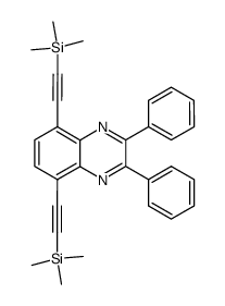 2,3-diphenyl-5,8-bis(trimethylsilylethynyl)quinoxaline结构式