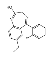 7-ethyl-5-(2-fluorophenyl)-1,3-dihydro-1,4-benzodiazepin-2-one Structure