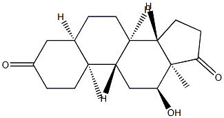 12α-Hydroxy-5β-androstane-3,17-dione结构式