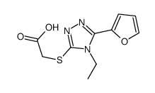 (4-ETHYL-5-FURAN-2-YL-4 H-[1,2,4]TRIAZOL-3-YLSULFANYL)-ACETIC ACID结构式