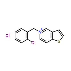 5-[(2-chlorophenyl)methyl]thieno[3,2-c]pyridin-5-ium,chloride structure