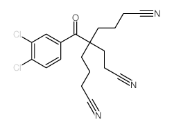 5-(2-cyanoethyl)-5-(3,4-dichlorobenzoyl)nonanedinitrile Structure