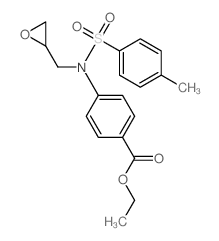 ethyl 4-[(4-methylphenyl)sulfonyl-(oxiran-2-ylmethyl)amino]benzoate结构式