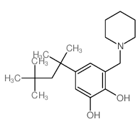 3-(1-piperidinylmethyl)-5-(1,1,3,3-tetramethylbutyl)-1,2-benzenediol Structure