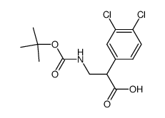 3-tert-Butoxycarbonylamino-2-(3,4-dichloro-phenyl)-propionic acid结构式