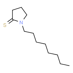 2-Pyrrolidinethione,1-octyl- Structure