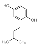 1,4-Benzenediol, 2-(3-methyl-2-butenyl)- Structure