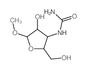 [4-hydroxy-2-(hydroxymethyl)-5-methoxy-oxolan-3-yl]urea结构式