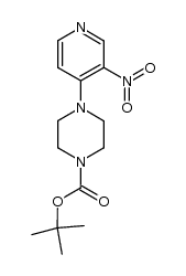 4-(3-硝基吡啶-4-基)哌嗪-1-羧酸叔丁酯结构式