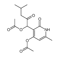 4-acetoxy-6-methyl-3-(1-acetoxy-2'-oxo-4'-methylpentyl)-2-pyridinone Structure