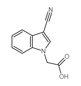 (3-Cyano-indol-1-yl)-acetic acid Structure