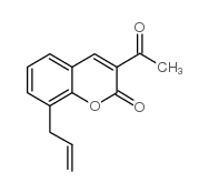 2H-1-Benzopyran-2-one,3-acetyl-8-(2-propen-1-yl)- Structure