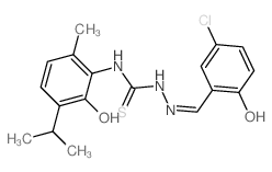 Hydrazinecarbothioamide,2-[(5-chloro-2-hydroxyphenyl)methylene]-N-[2-hydroxy-6-methyl-3-(1-methylethyl)phenyl]- picture