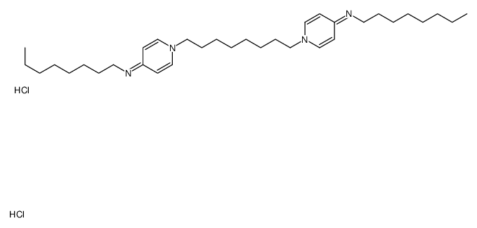 N-octyl-1-[8-[4-(octylamino)pyridin-1-ium-1-yl]octyl]pyridin-1-ium-4-amine,dichloride Structure