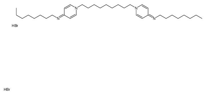 N-octyl-1-[9-[4-(octylamino)pyridin-1-ium-1-yl]nonyl]pyridin-1-ium-4-amine,dibromide Structure