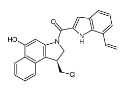 3-(7-vinylindole-2-carbonyl)-1-(S)-(chloromethyl)-5-hydroxy-1,2-dihydro-3H-benz[e]indole结构式